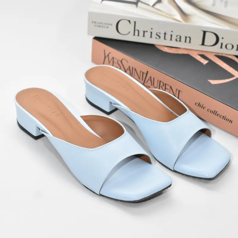 Sandal heels wanita / sandal trendy wanita tinggi 3cm/ Kf 001 Shoes selop  wanita Sendal 3