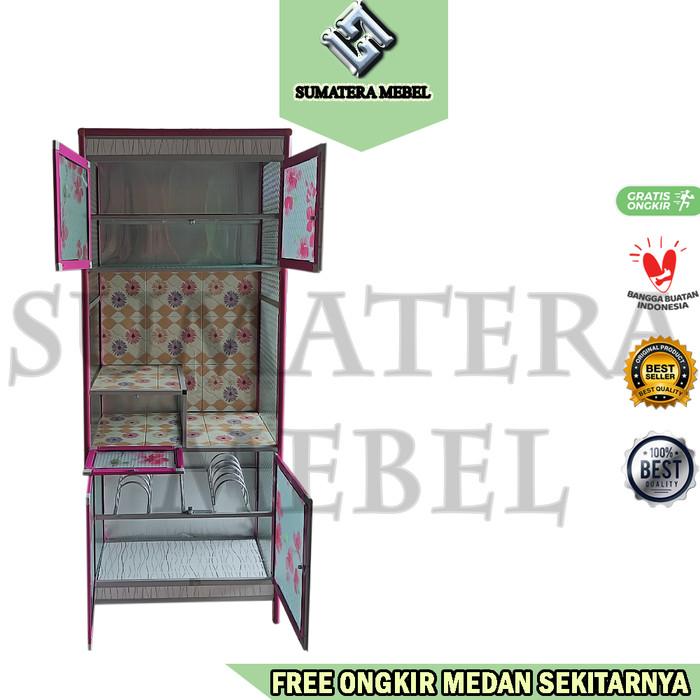 RAK PIRING ALUMINIUM 2 PINTU MAGIC COM (PINK) 1