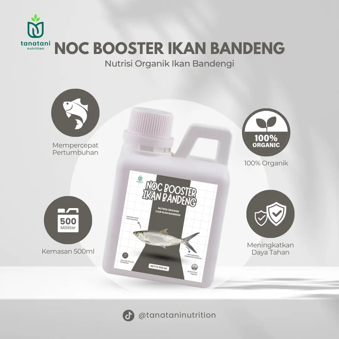 NOC BOOSTER Ikan Bandeng 500ML - Nutrisi Organik Cair Ikan Bandeng