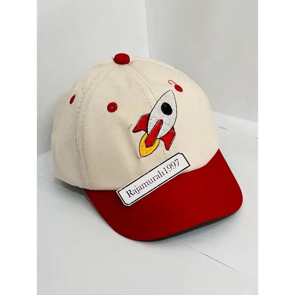 TOPI BAYI MOTF BORDIR KARAKTER DINOSAURUS TREX UNISEKS 0-4 TAHUN