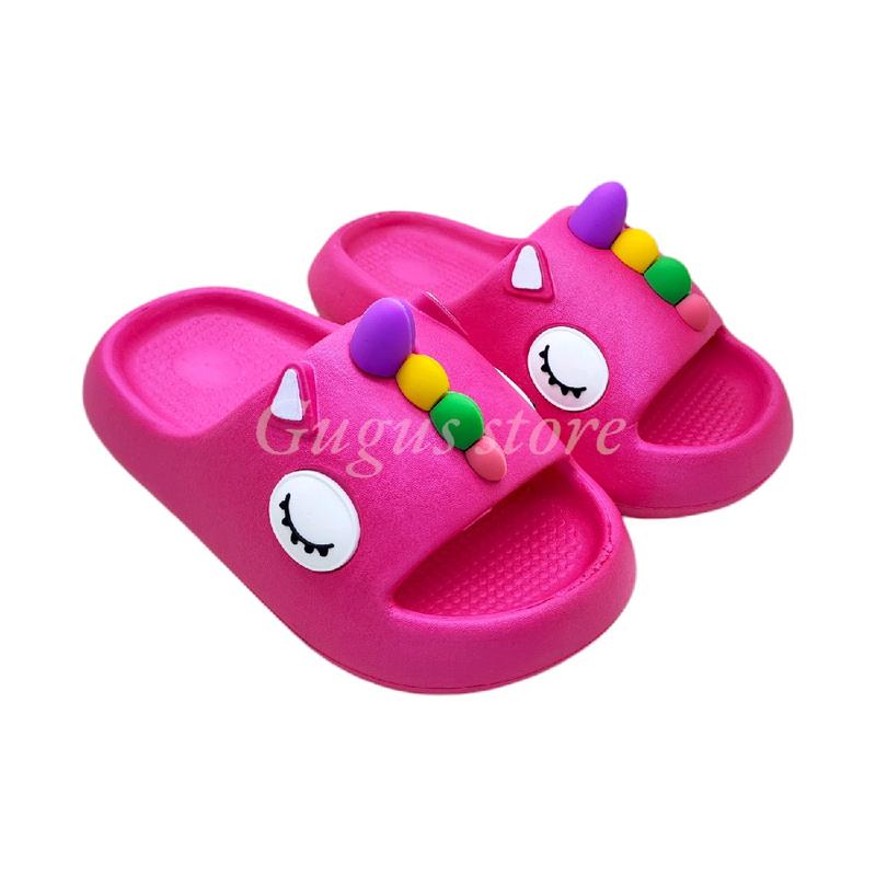 VANCHNEE Sandal Slop Anak Perempuan Karakter Kuda Poni Bisa COD Kaki Fashion 1