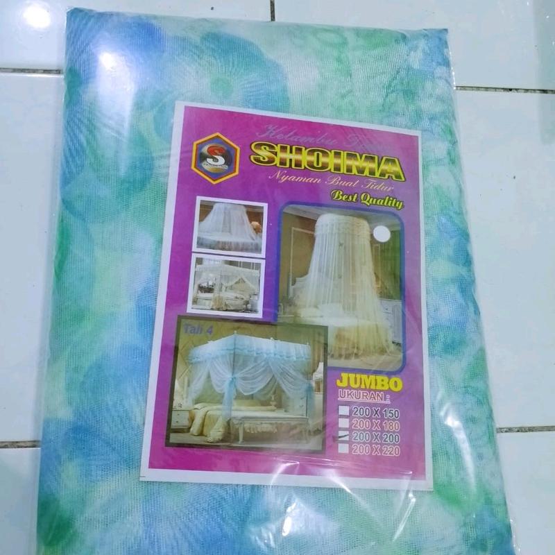 Paket Isi 2 Pcs Kelambu anti nyamuk motif bunga ukuran 200x200 200x180 200x150 4