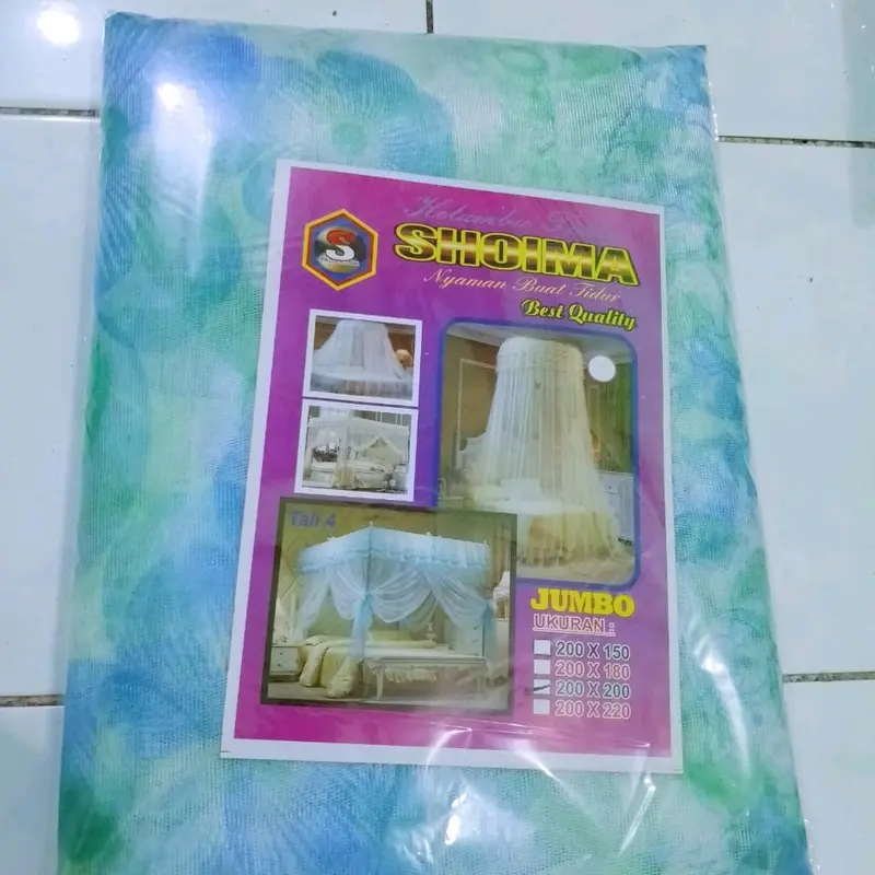 Paket Isi 2 Pcs Kelambu anti nyamuk motif bunga ukuran 200x200 200x180 200x150 4