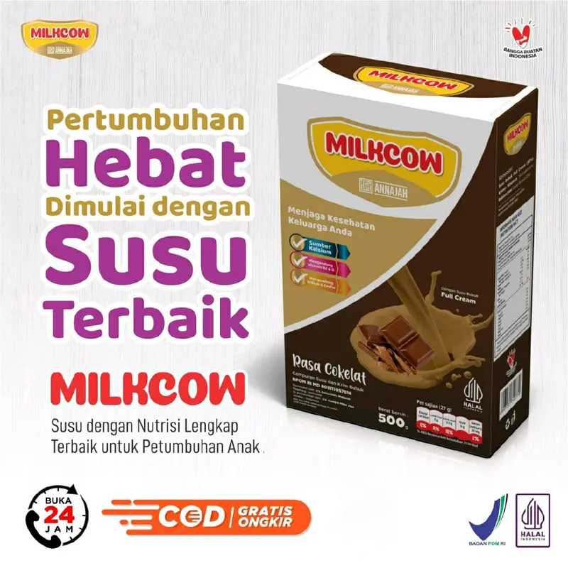 Milkcow Susu Bubuk Fullcream 500 Gram untuk Anak dan Dewasa | Minuman Dairy Milk 2