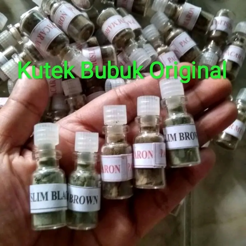 3Botol kutek bubuk muslim warna coklat 1