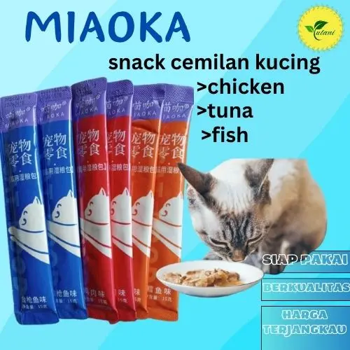 MIAOKA Snack Hewan Peliharaan Cat Strip 15g/Strip Kucing Kecil Dan Kucing Besar Snack Pengemukan Kucing Pelengkapa Hewan 0