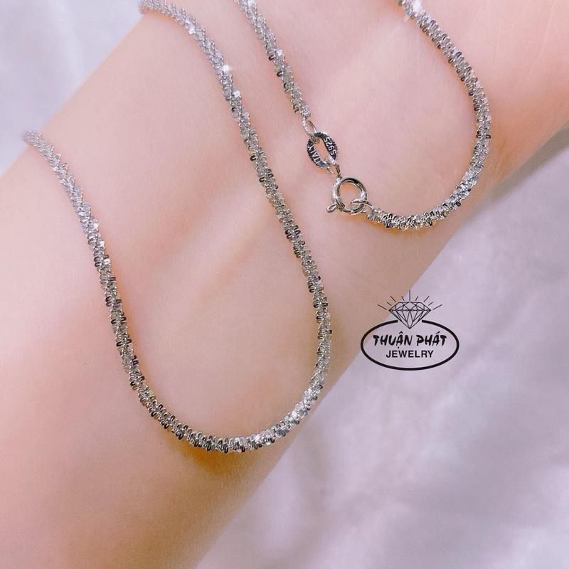 Phụ Kiện Dây Chuyền D01045 Mì Xù Kim Tuyến 3li5 Đeo Cổ  Sáng Chiếu Trang Sức Bạc Ý Xi Kim - Bạc Thuận Phát