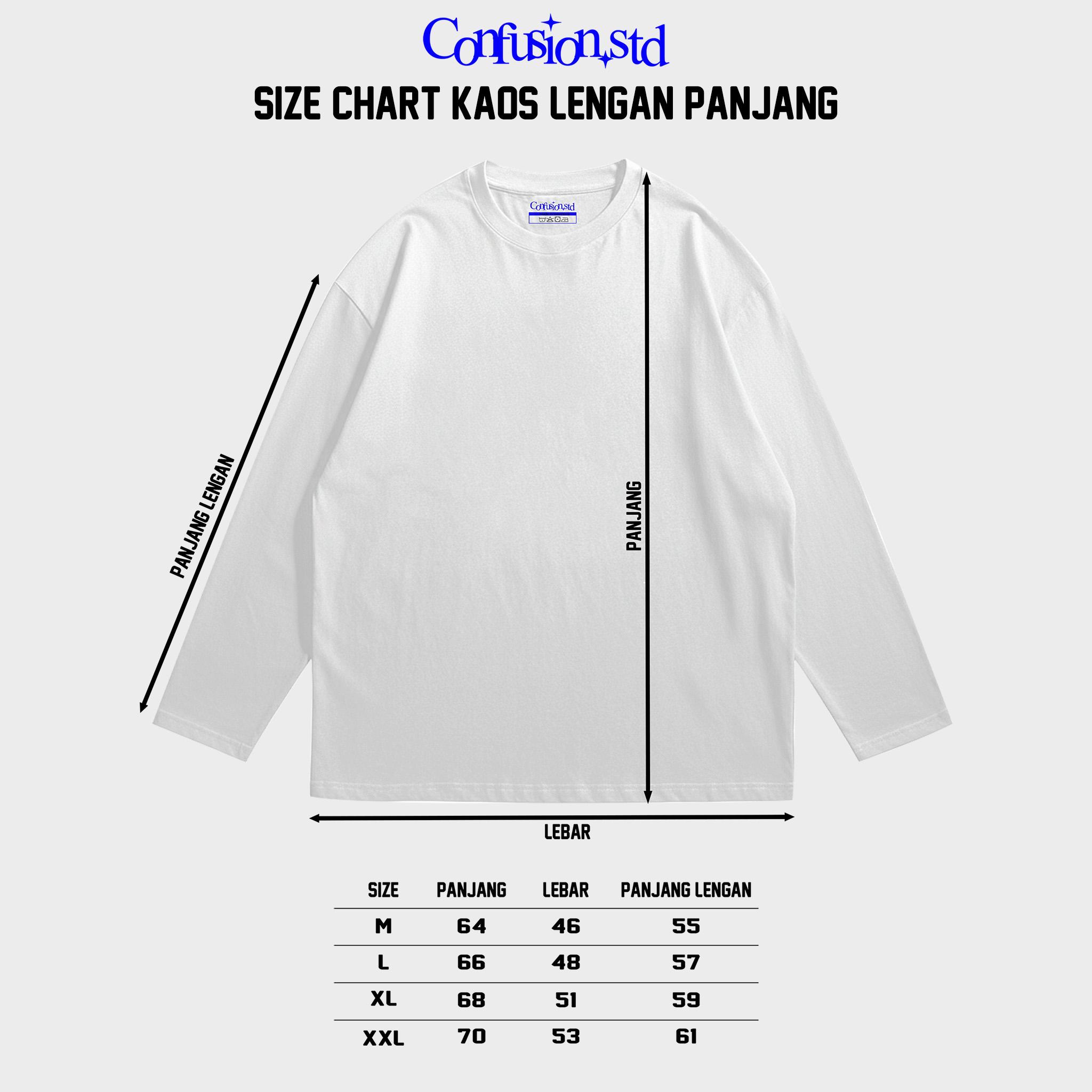 Confusion.std Tshirt Longsleeve | Kaos Distro Pria Wanita | Y2K | Polyester Premium 24's | Kaos Lengan Panjang | Kaos Kekinian | Kaos Skena | Kaos Band | Kaos Street Wear | Sablon Dtf Confusion.std Tshirt Longsleeve | Kaos Distro Pria Wanita | Y2K | Polyester Premium 24's | Kaos Lengan Panjang | Kaos Kekinian | Kaos Skena | Kaos Band | Kaos Street Wear | Sablon Dtf