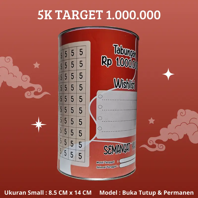 [ BISA COD ] CELENGAN TARGET MURAH 5K TARGET 1 JUTA CELENGAN TARGET BUKA TUTUP CELENGAN SEDEKAH SUBUH TABUNGAN UANG 3