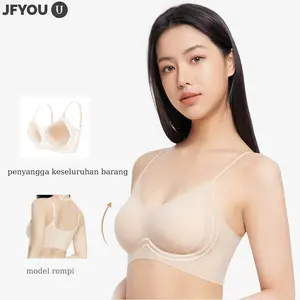 JFYOU Bra Seamless Wanita Bh Tanpa Kawat Tanpa Kait Sehingga Nyaman Dipakai Bh Transparan Polos Wanita Non-Kawat Bra Mulus