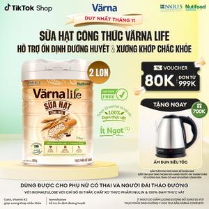 Combo 2 Thực phẩm bổ sung sữa hạt công thức Varna Life (Lon 800gr x 2)