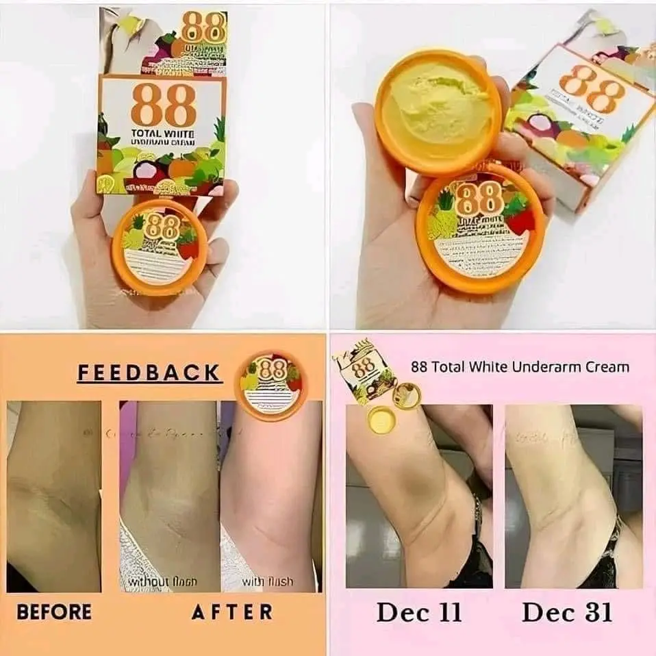 88 Total White Underarm Cream - Fragrance Free Brightening