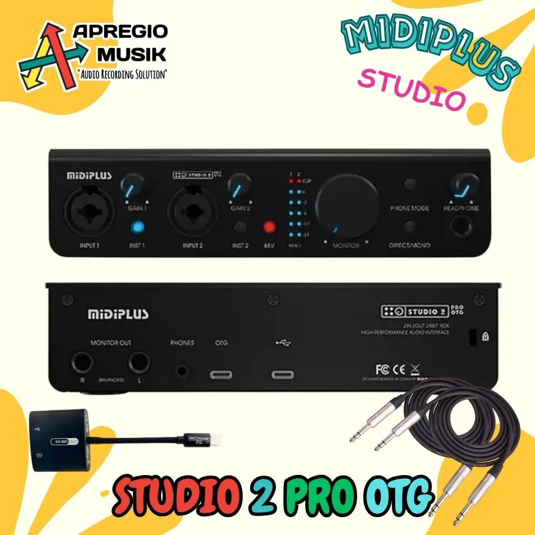 MIDIPLUS STUDIO 2 PRO OTG GEN 2 2 in 2 out soundcard recording 2 channel