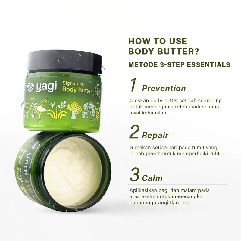 Yagi Forest Signature Body Butter 50gr Psoriasis Stretchmark Memudarkan Mengelupas Lavender Kering 7