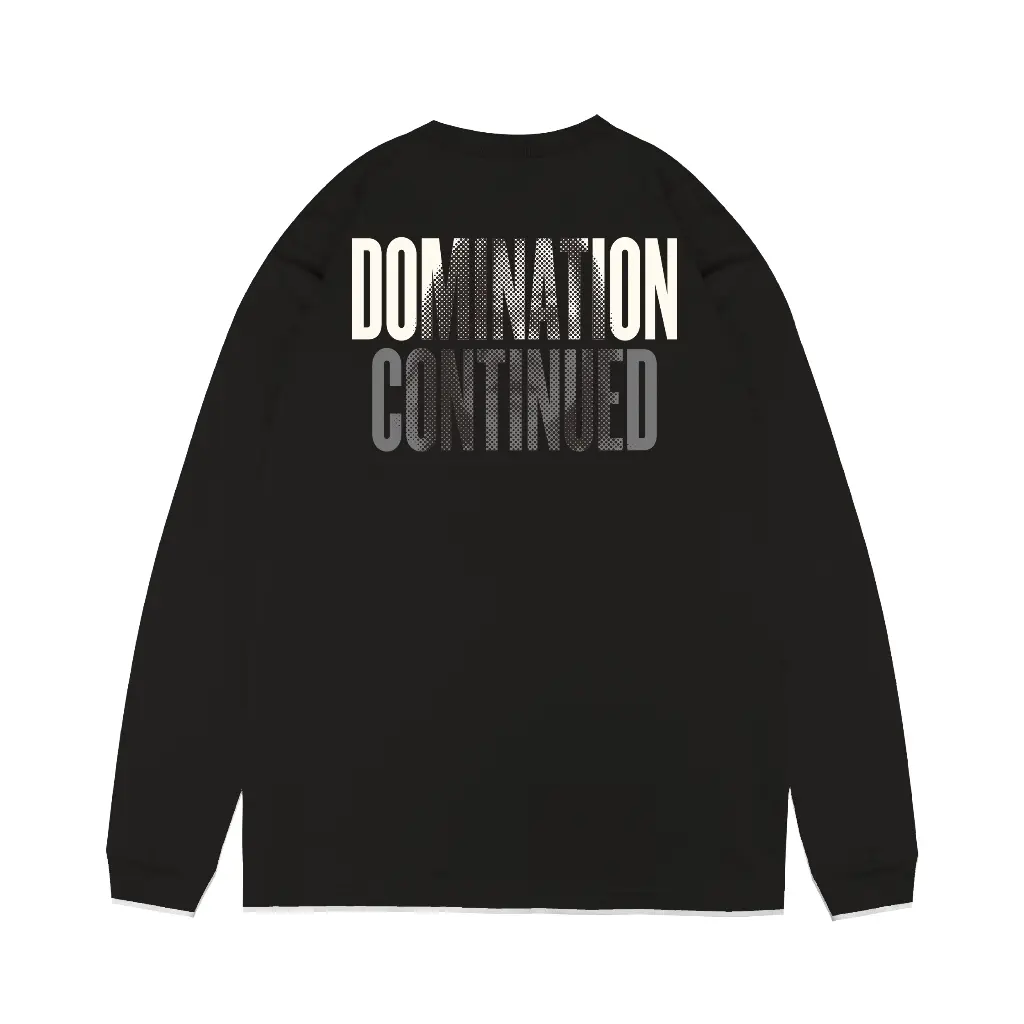 Rown Division Longsleeve Kaos Panjang Dominate Black Pria