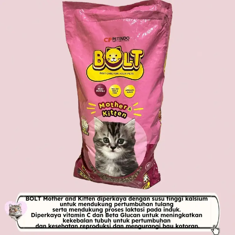 bolt mother & kitten tuna with milk flavour 500gram pet 1