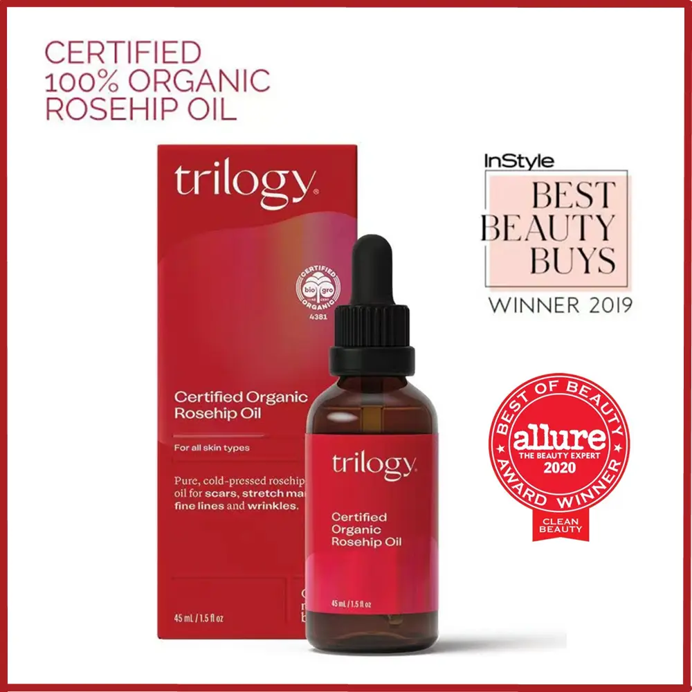 Trilogy Certified Organic Rosehip Oil 45ml/1.52oz New Batch Exp. Oct 2027