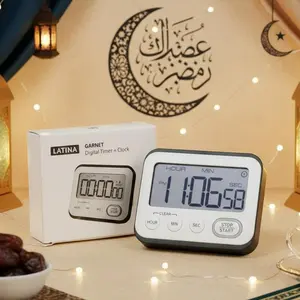 Digital Timer & Jam Meja Masak LATINA Garnet - Alat Masak Praktis Persiapan Lebaran