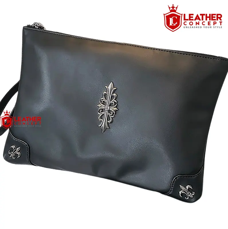 Leather Concept ZENNO Tas Tangan Pria Kulit Premium / Clutch Kulit Pria Premium cowok 0