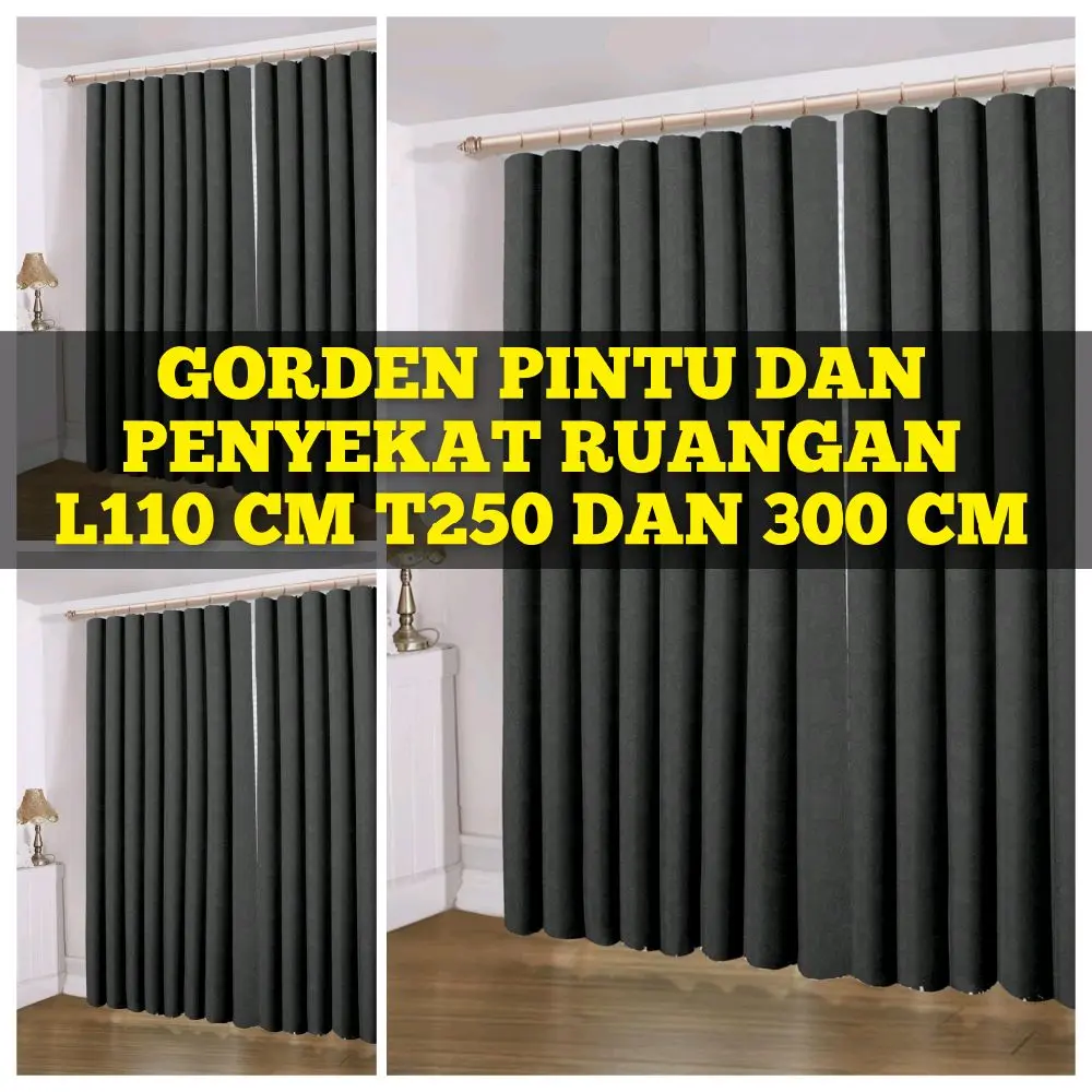 Gorden Smokring Pintu Dan Penyekat Ruangan L 110cm T 250 Dan 300cm