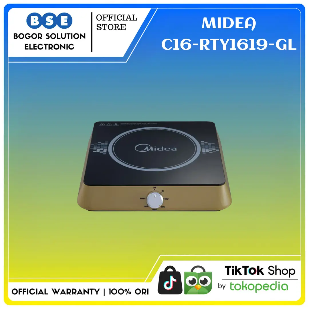 Midea Induction Cooker C16-RTY1619-GL/BK/RD Single Hob Kompor Induksi