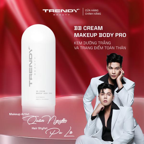  TRENDY BEAUTY BB Cream Makeup Body PRO 150ml - Kem Trang Điểm Nâng Tone Cho Cơ Thể Dưỡng Ẩm Sâu & Cải Thiện Độ Mềm Mượt Da 