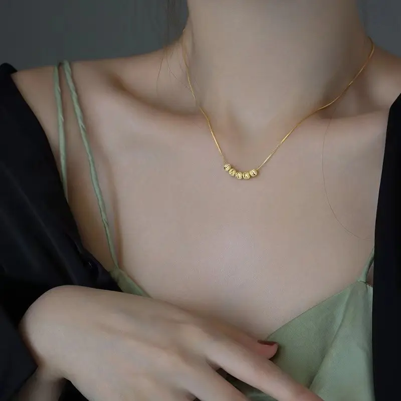 Fashion Accessories Necklace Summer New Exquisite Transfer Beads Clavicle Chain