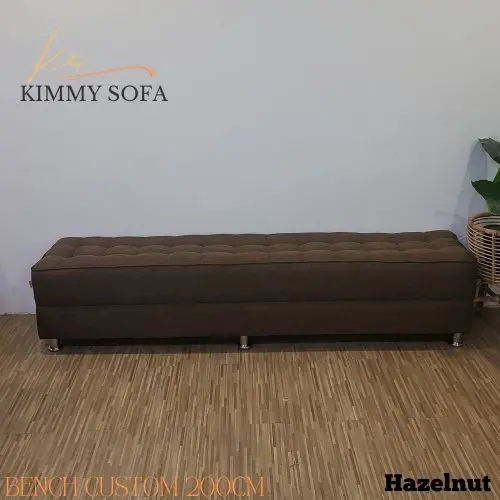 KIMMYSOFA Panjang Bench Puff Stools Sofa Bahan Canvas/Bludru Terima Ukuran Custom 0