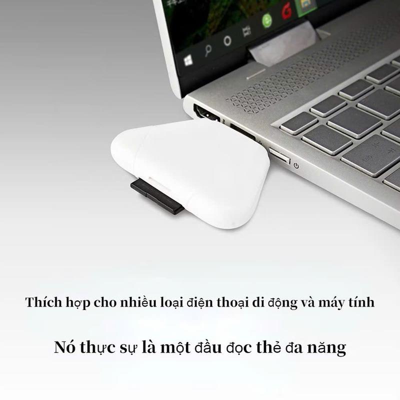 Đầu đọc thẻ nhớ đa năng 3.0 đọc thẻ nhớ SD/microSD cho điện thoại laptop cổng type c usb IP 7