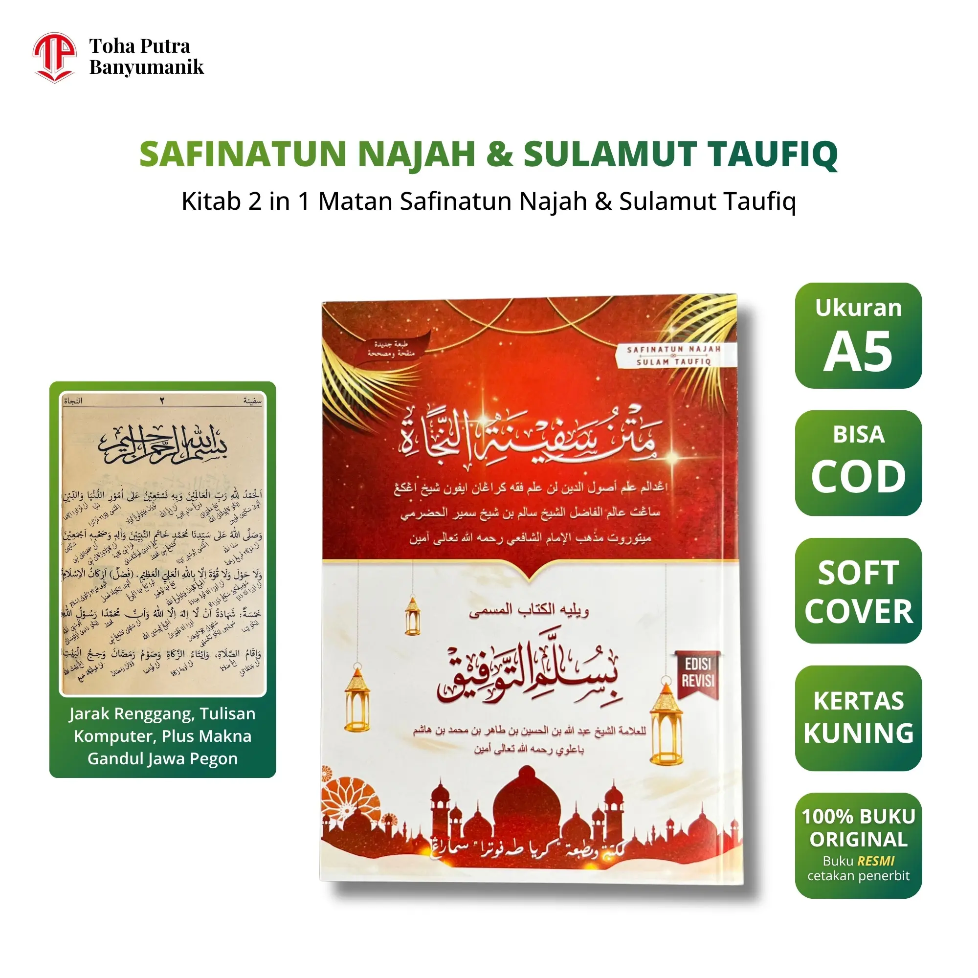 2 in 1 Kitab terjemah matan Safinah SAFINATUN NAJAH dan  SULLAM TAUFIQ jawa pegon HVS ( TOHA PUTRA ) SULAM TAUFIQ TAUFIK ILMU FIQIH FIQH