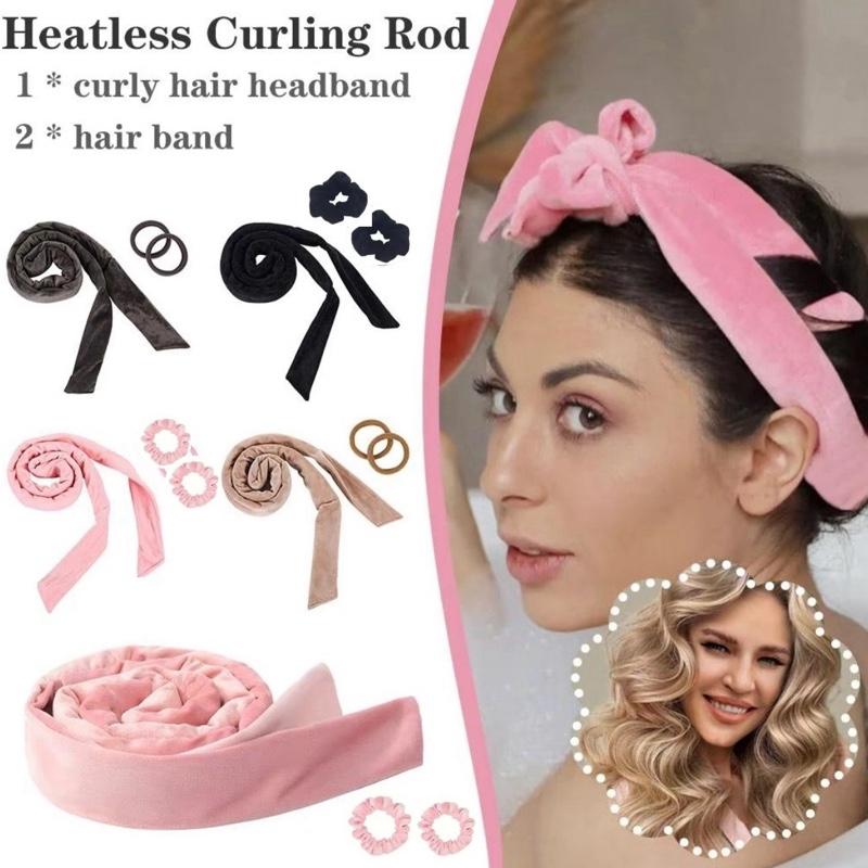  Băng Đô Thanh Uốn Tóc Không Nhiệt Máy Uốn Toc Mem Con Lan Toc Không Nhiệt May Uon Toc Lọn Tóc Ngú Lưới Biêng Băng Đô Uôn Tóc 