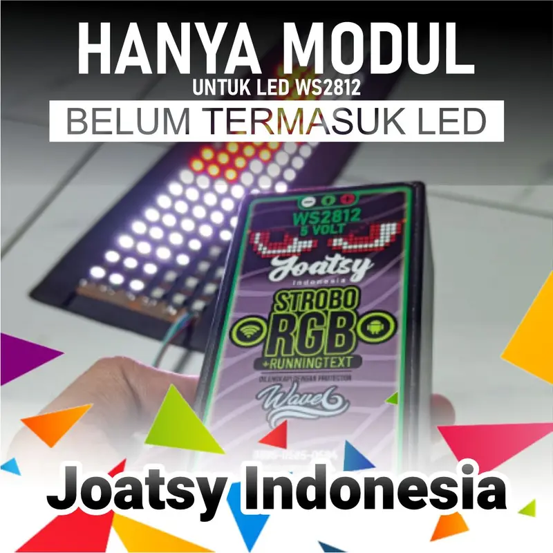 Modul (kontroler belum termasuk led) Strobo Mata WS2812 - Joatsy Wave Text Wifi W6 0