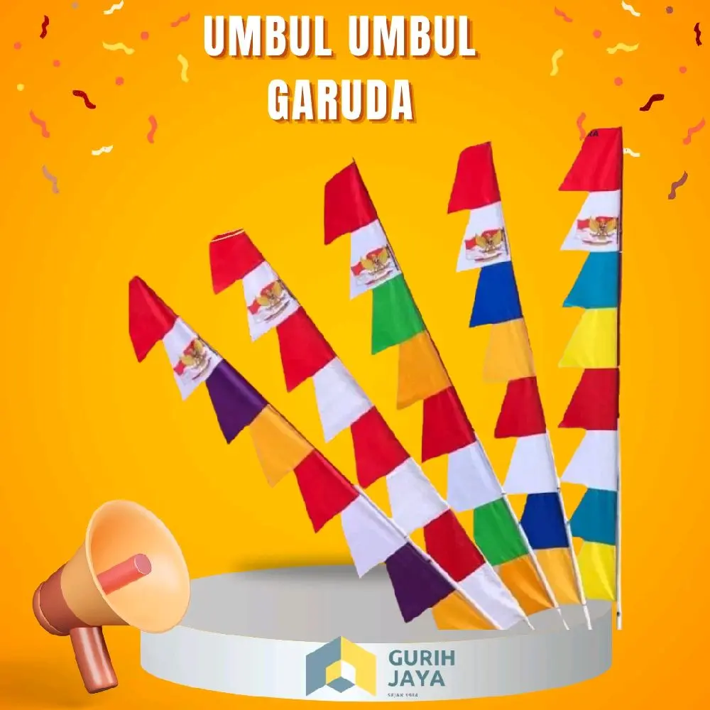 20pcs UMBUL UMBUL GARUDA WARNA WARNI