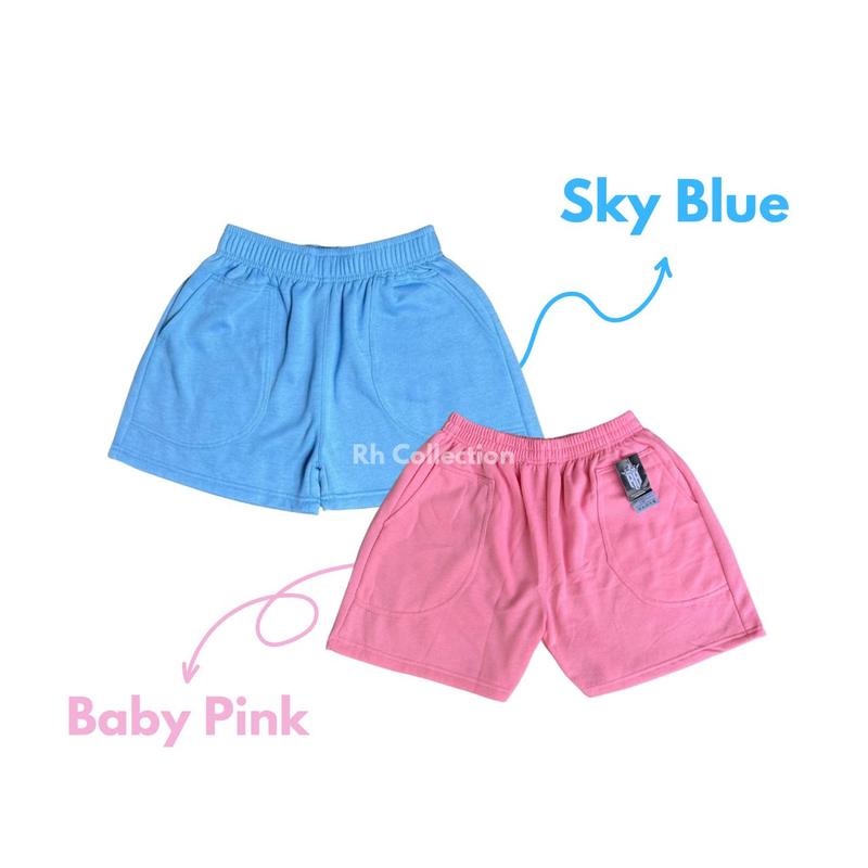 [DAPAT 2 PCS] Celana Pendek Wanita Santai Fleece Premium Tebal / Celana Olahraga Wanita saku Depan/ Celana Pendek Premium 0