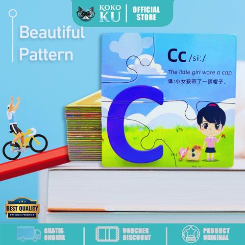 Kartu Puzzle Edukasi Anak Belajar Alfabet Bahasa Edukatif Mainan Anak Latihan Huruf Angka Hadiah Kado Ulang Tahun Toys 5
