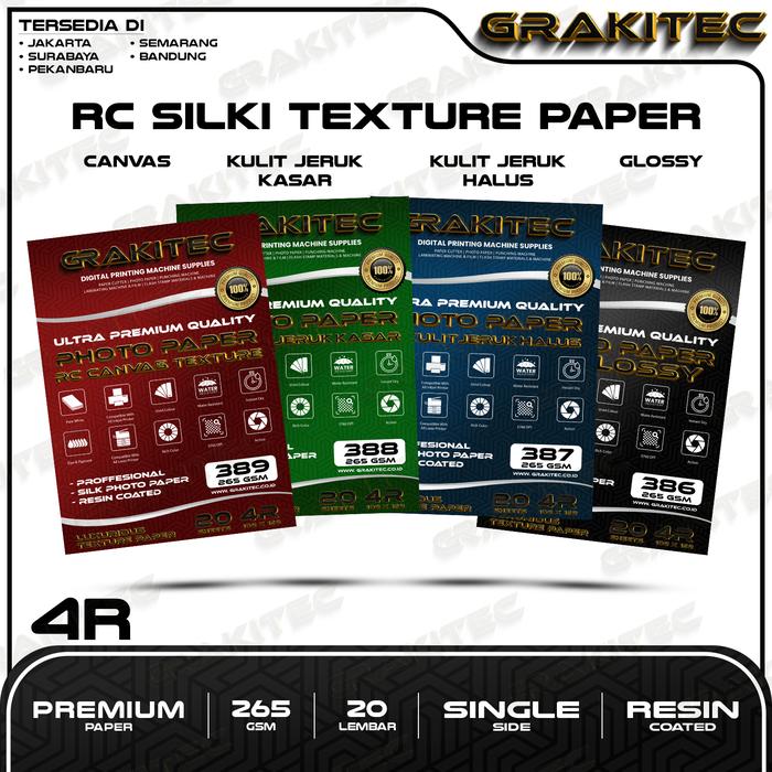 Gambar Grakitec Kertas Foto Silki 4R isi 20 Lembar | Doff Texture Kulit JerukProfessional Silki, RC Glossy Photo Paper,Silki Doff Halus, Canvas,Silki Doff Kasar/ Luster Resin Coated - 4R Jeruk Halus, 4R 100 Lembar dari Grakitec Kota Administrasi Jakarta Barat Tokopedia