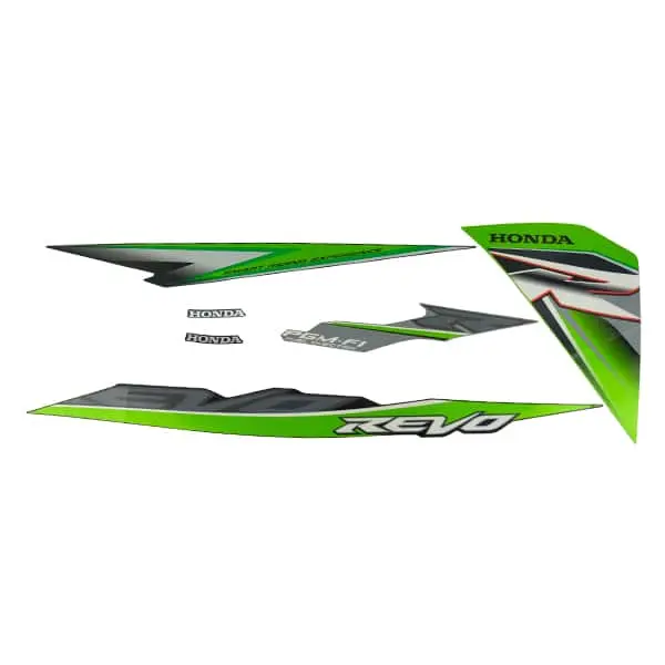 Sticker Body Set Kiri Hijau Hitam Honda Revo 110 FI 871X0K03N30ZDL 0