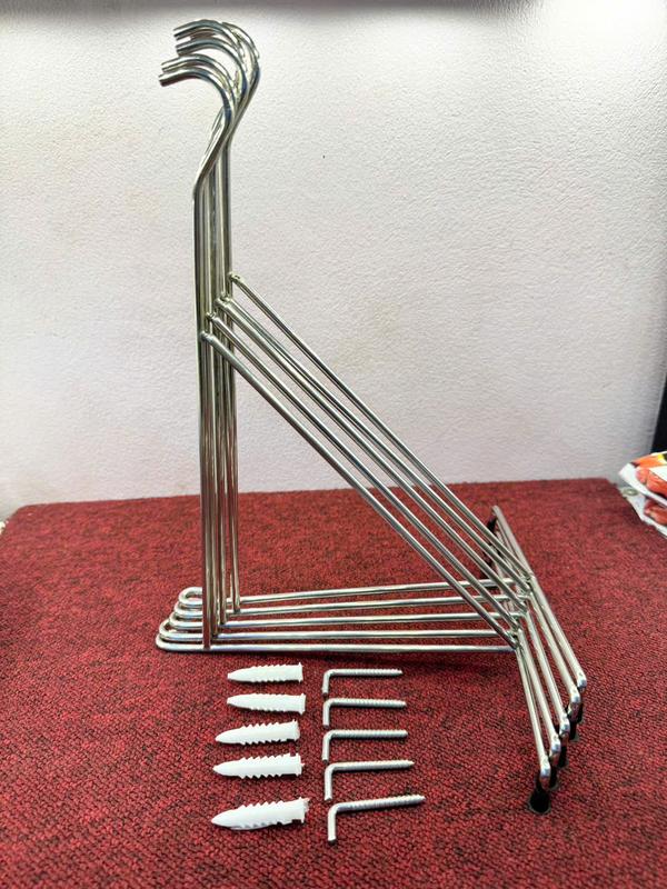  5 Móc treo lồng chim inox  Tặng kèm vít nở  dài 30cm dầy 5li treo được tất cả các loại lồng 