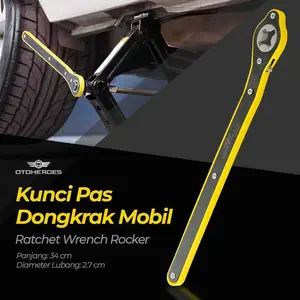 Kunci Pas Dongkrak Mobil Universal Alat Bantu Ganti Ban Putar Manual Ratchet Wrench Rocker Viral Fyp