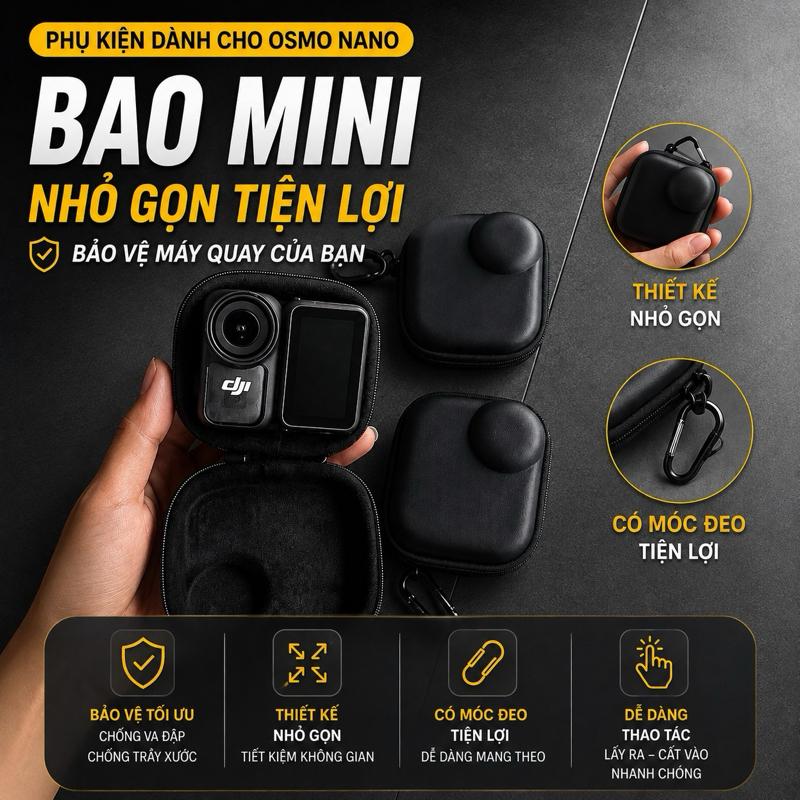 Hộp đựng túi Mini cho DJI Osmo Nano Vỏ bảo vệ túi chống sốc an toàn cho phụ kiện máy ảnh DJI Osmo Nano