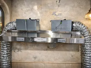 Exhaust Hood/Cooker Hood Stainless Steel Penghisap Asap dan Flexible Slang 4meter Dapur MBG