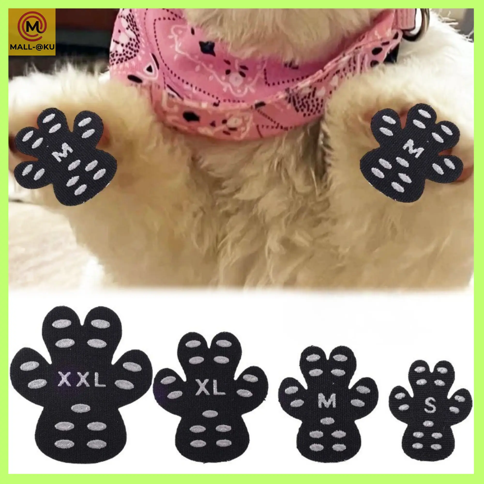 4 PCS Foot Patch Pad Bantalan Kaki Anjing Paw Pad Shoe Anti Slip