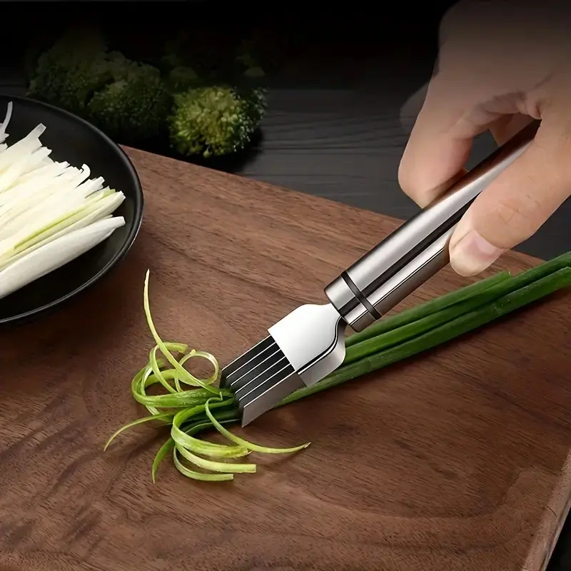 Dụng Cụ Nạo Bằng Thép Không Gỉ Đa Chức Năng, 1 Cái, Dụng Cụ Tách Hành Tây, Cho Hành Lá Và Hành Tây, Thích Hợp Cho Tỏi, Trái Cây Và Rau Củ, Cầm Tay, Có Nắp Bảo Vệ, Dụng Cụ Nấu Ăn Nhà Bếp
