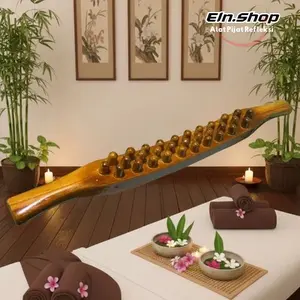 3 Baris Tongkat Pijat Kayu Gua Sha Alat Pijat Tradisional Model Terbaru Terapi
