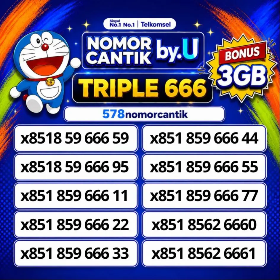 Kartu Koleksi Booster Pack Doraemon! - Nomor Cantik Tsel Spesial ByU Triple 666