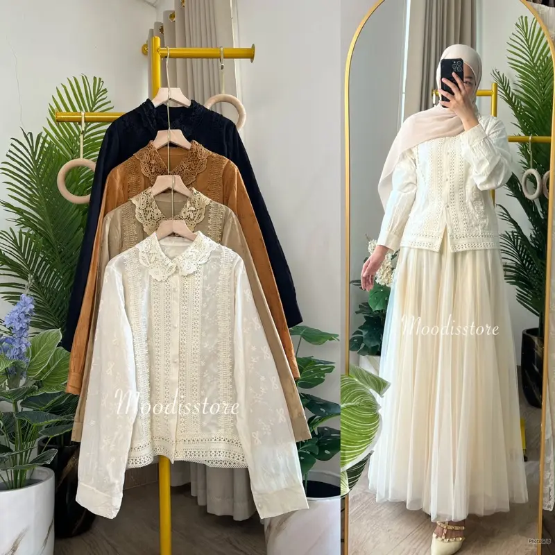 Moodis - Kyeopta Emroidery Top Kemeja Bordir Brukat 2