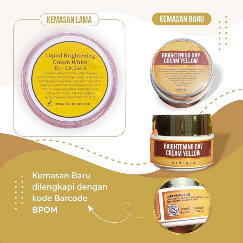 SKIN FOUNDY GLOW BRIGHTENING DAY CREAM YELLOW 15g bpom 1