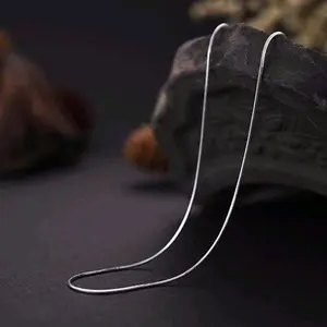 kalung CASANDRA POLOS putih terlaris mirip Emas putih Perhiasan kalung  dengar suara hati