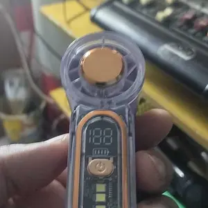 【Mini Fan】Manfen Kipas Angin Mini Fan Portabel 3000mAh Ringan 100 Level Angin kipas angin genggam mini Dingin untuk Outdoor Travel Diskon Spesial Hari Ini lanyard Kipas Angin Portable headset Lipat Lucu Makeuo