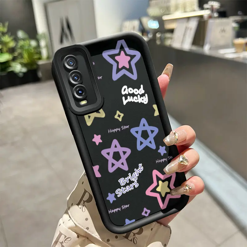 Casing Hp Untuk VIVO Y20 Y20s Y20i Y20T Y12s Y12a Y30G Y11s Case pola bintang keberuntungan HP gaya ganda pelindung silikon lunak pelindung Kesing Softcase
